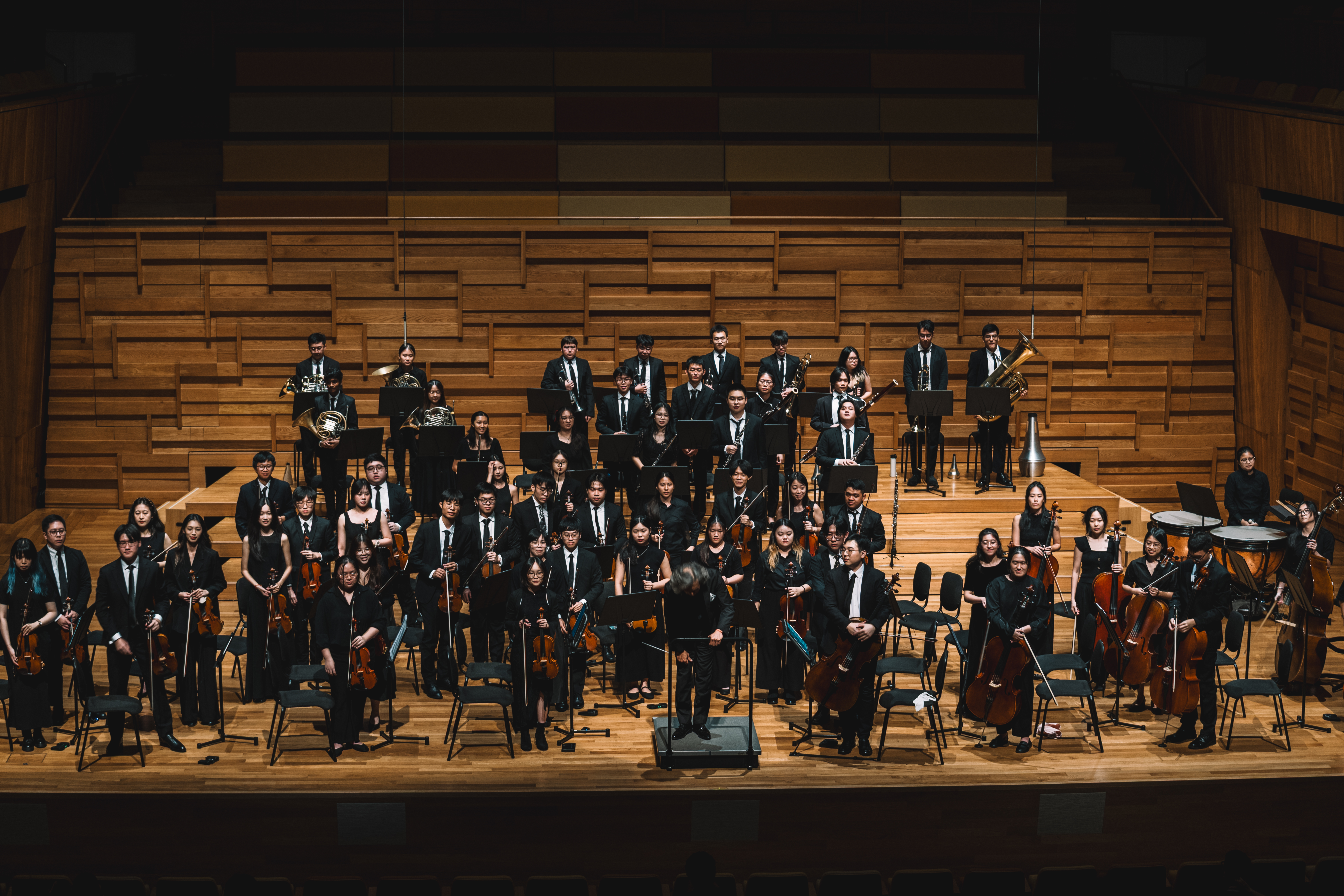 NTU Symphony Orchestra taking a curtain call